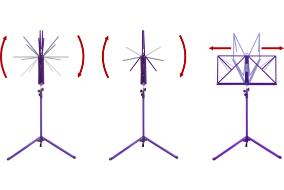 Classic Cantabile 100 Pupitre Medium Lilas Set incl. Boîte de Rangement image 7