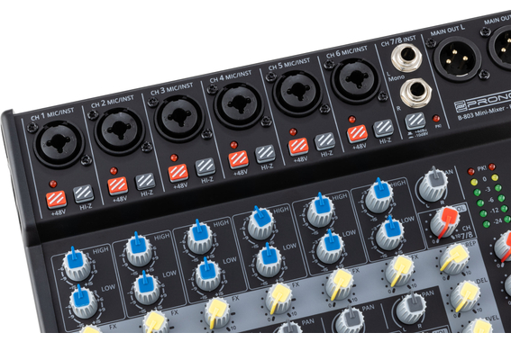 Pronomic B-803 Mini-Mixer mit Bluetooth und USB-Recording  - Retoure (Zustand: sehr gut) image 7