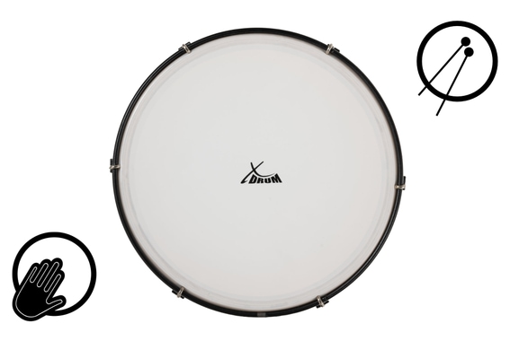XDrum HTM-10K 10" Handtrommel met kunststofvel 3x set image 7