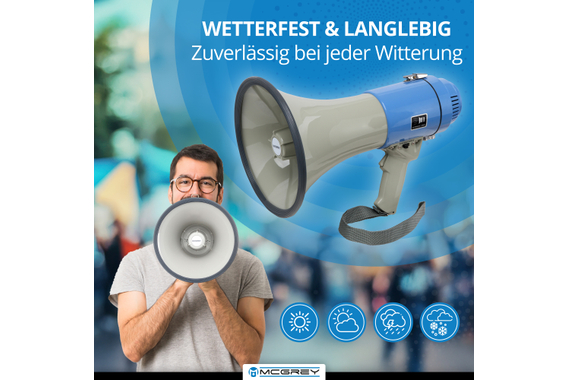 McGrey MP-200S Megaphon, max. 60 Watt, 1000m  - Retoure (Zustand: sehr gut) image 7