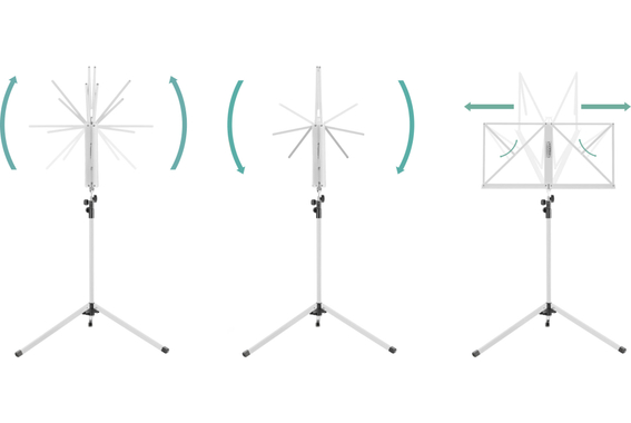 Classic Cantabile 100 Pupitre Medium Blanc Lot de 10 image 7