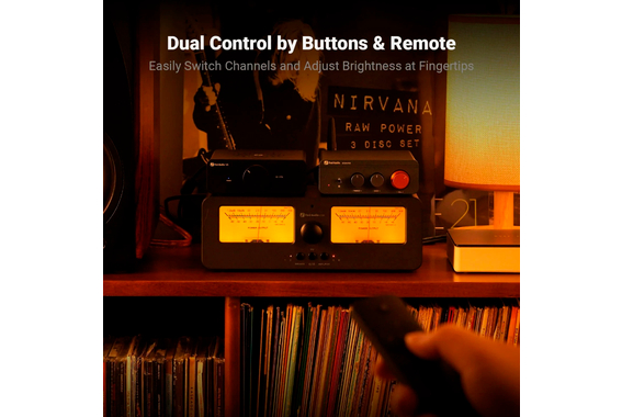 Commutateur Amplificateur/Enceintes Fosi Audio LC30 VU Noir image 7