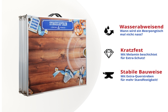 Stagecaptain Beer Pong Tavolo "Bavaria" image 7