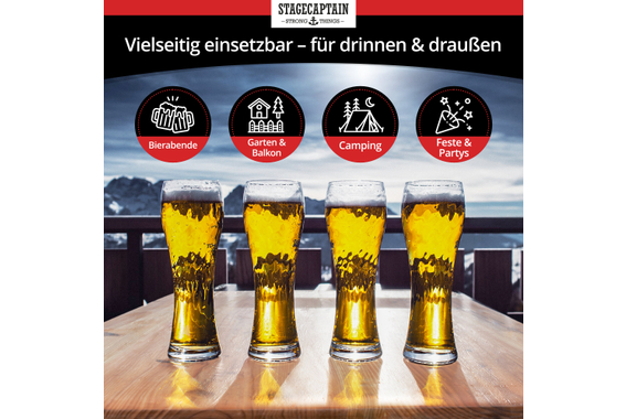 Stagecaptain Hirschgarten Set Tavolo Da Birreria Per Balcone 117 cm Naturale 2x Set image 7