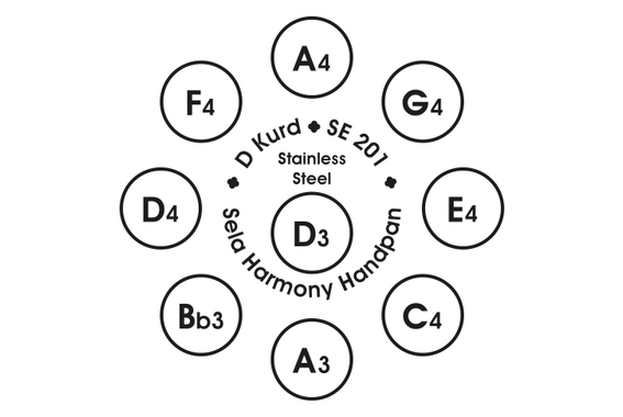 Sela 201 Harmony Handpan D Kurd Set en Acier Inoxydable image 7