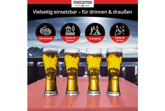 Stagecaptain Hirschgarten Set Tavolo Da Birreria Per Balcone 117 cm Rosa 2x Set image 7