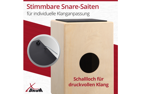 XDrum Cajon Primero Natur inkl. Cajonschule und Tasche  - Retoure (Zustand: gut) image 7