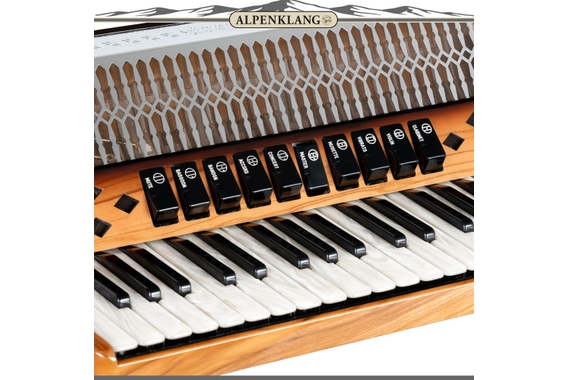 Alpenklang Pro Accordeon IV 96 CM Olijf image 7