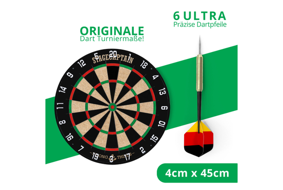 Stagecaptain DBS-1715C BullsEye Champion Cible de Fléchettes + Set Support Or image 7