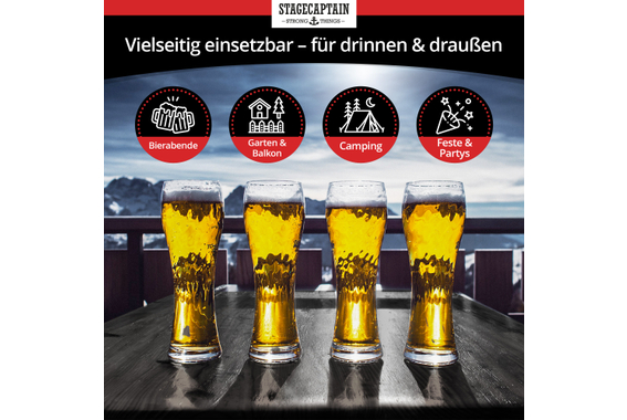 Stagecaptain Hirschgarten Bierzeltgarnitur für Balkon 110 cm Dunkelgrau  - Retoure (Zustand: akzeptabel) image 7
