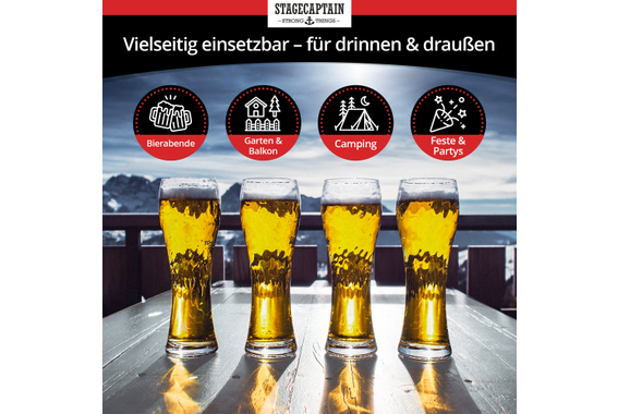 Stagecaptain BBDL-119 GY Hirschgarten Ensemble de Bierzelt avec Dossier pour Balcon 119 cm Gris 2x Set image 7