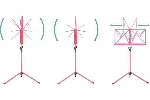 Classic Cantabile 100 Pupitre Medium Rose 10 Pièces image 7