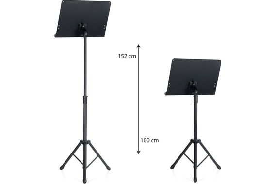 Pronomic OS-01C Pupitre d'Orchestre Fermé avec Pinces à Partitions 3x Set image 7