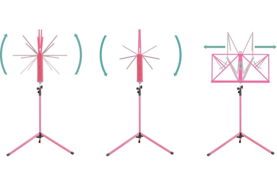 Classic Cantabile 100 Pupitre Medium Rose Set incl. Boîte de Rangement image 7