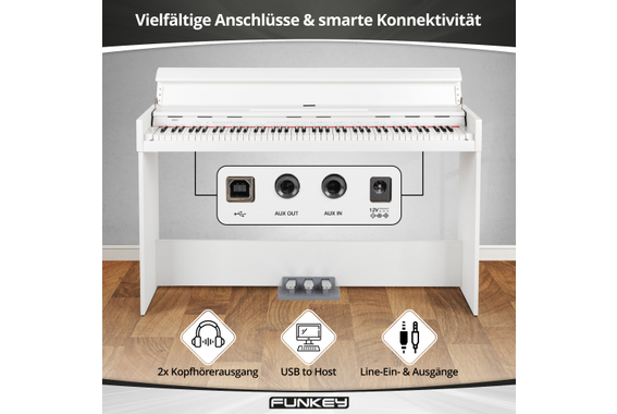 FunKey DP-1088 WM Digitalpiano Weiß matt  - Retoure (Zustand: sehr gut) image 7