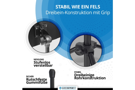 McGrey 11940 Pupitre d'Orchestre en Tôle Perforée avec Pinces à Partitions 3x Set image 7