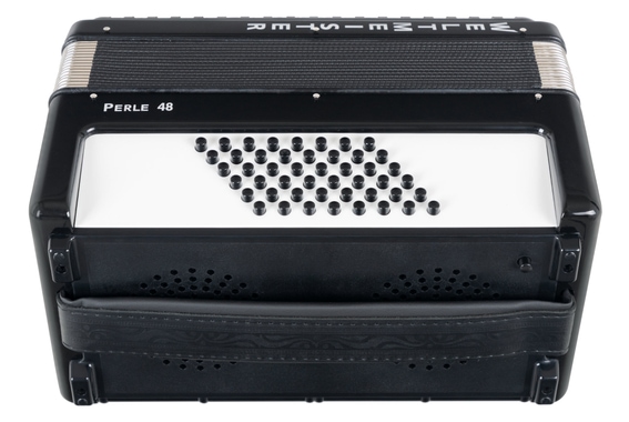 Weltmeister Perle 48  Bass Akkordeon 2-chörig Schwarz image 7