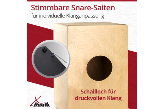 XDrum PERC CP-484 Cajon Peruana Zebrano Set incl. Scuola di Cajon image 7