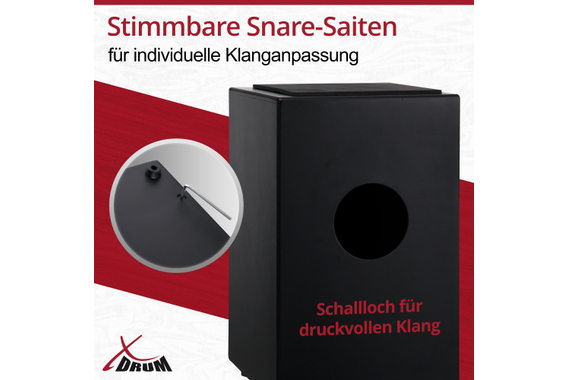 XDrum Cajon Primero Negra inkl. Cajonschule und Tasche  - Retoure (Zustand: sehr gut) image 7