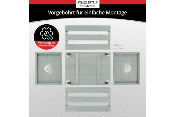 Stagecaptain SPK-100 GY Cassa per Dischi "Emil" Grigia 2x Set image 7