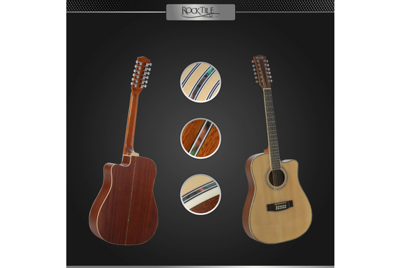 Rocktile WSD12-50C-NT Guitare Folk Naturel image 7
