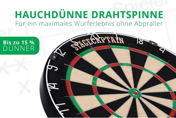 Stagecaptain DBS-1715C BullsEye Champion Dartscheibe + Standaard en Mat Set Goud image 7