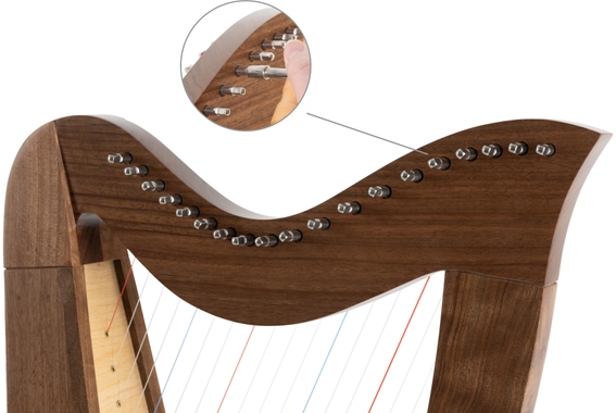 Classic Cantabile H-19 WN Keltische harp 19 snaren image 7
