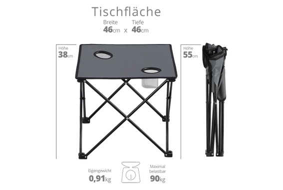 Stagecaptain CS-4547 GY Campingtisch-Set klein Grau image 7