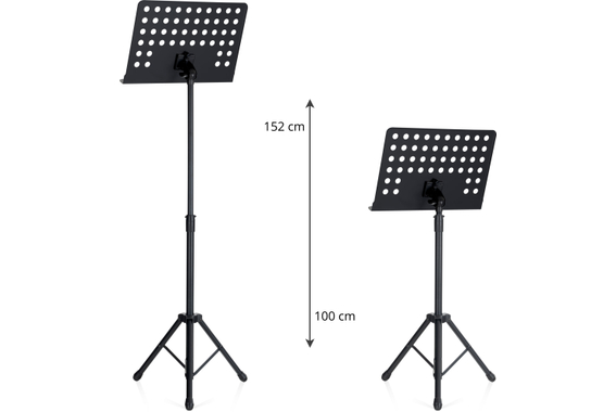 Pronomic OS-01P Leggio Orchestrale in Lamiera Forata con Set di Fermapagine e Scatola Portaoggetti Inclusa image 7