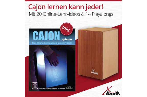 XDrum Cajon Primero Sapeli incl. escuela de cajón y funda image 7