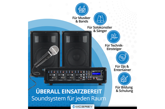 McGrey BP-210 Bandpack PA System 100 Watt image 7