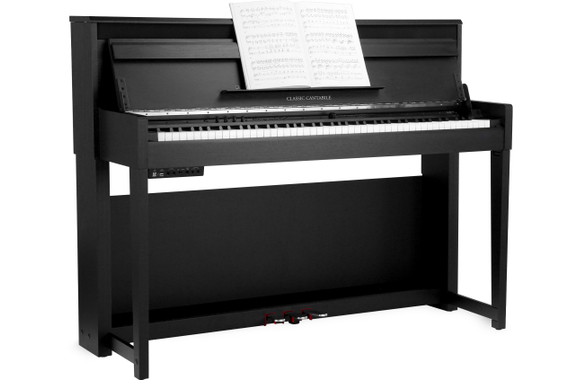 Classic Cantabile UP-1Plus SM Pianoforte Elettrico Verticale Nero Opaco image 7