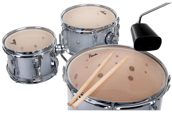 XDrum Club Cocktail Drum Kit Silver Sparkle image 7