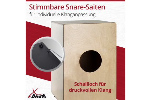 XDrum CP-482 Cajon Peruana Hardwood Set inkl. Cajonschule image 7