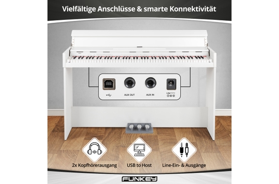 FunKey DP-1088 WM Digitalpiano Wit mat image 7