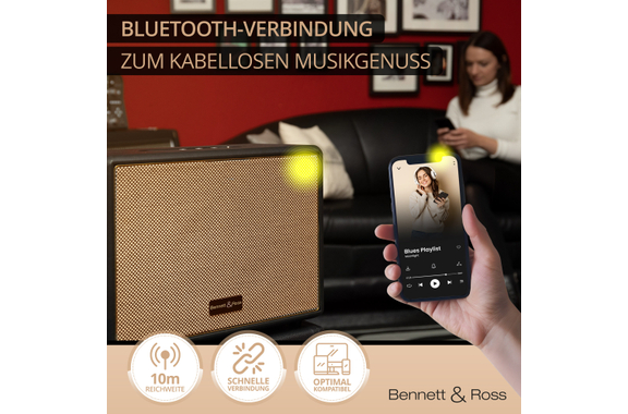Bennett & Ross BB-880BK Blackmore Giant Bluetooth Lautsprecher Schwarz  - Retoure (Zustand: sehr gut) image 7