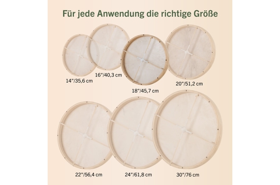 Classic Cantabile FD-18 Tambour-Cadre Ethnic Accordable 18" image 7