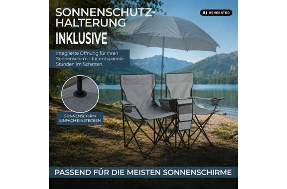 Stagecaptain CS-1485 Doppelsitzer Campingstuhl  - Retoure (Zustand: sehr gut) image 7
