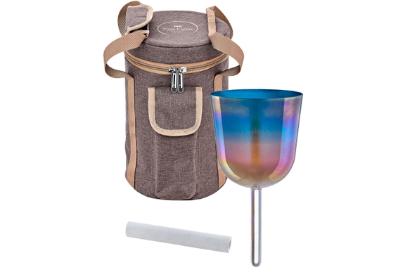 Meinl Sonic Energy ESOLCSB528 4,5" Essence Solfeggio Crystal Singing Bowl Mi 528 Hz Sunrise Blue image 7