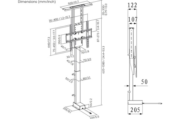 my wall HP 63 A Support TV-Lift Motorisé Pour 32-55" image 7