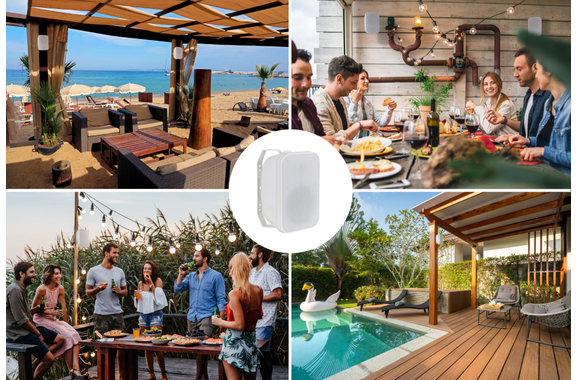 McGrey OLS-5251WH Altavoces Outdoor 50 Vatios Blanco con Set Bluetooth image 7