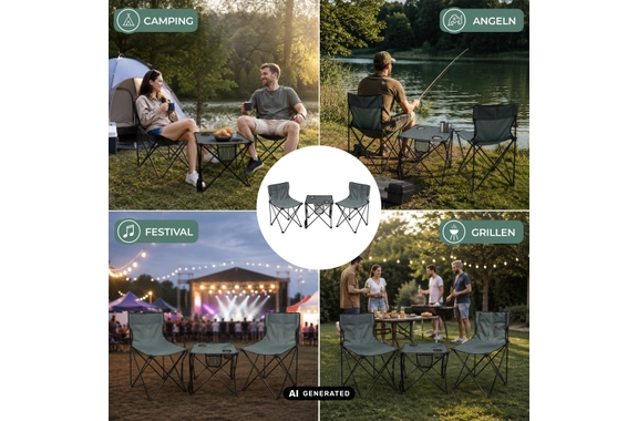 Stagecaptain CS-4547 GY Ensemble Table De Camping Gris image 7