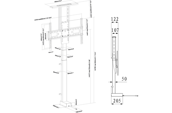my wall HP 63-2 Soporte Elevador De TV Motorizado Para 37-80" image 7