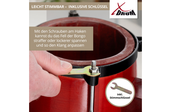 XDrum Bongos Pro Tobacco Set incl. support image 7