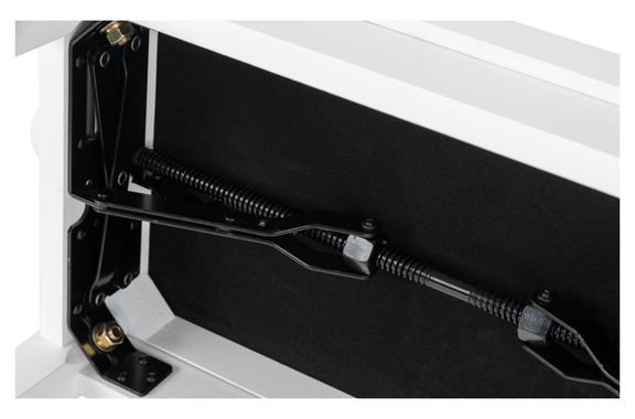 Classic Cantabile Pianobank Model A Wit Mat met zwart kussen image 7