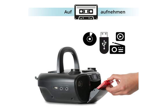 McGrey CDB-1016U BK Boombox With Cassette, Bluetooth and USB image 7