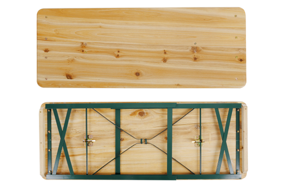 Stagecaptain BBT-119 Hirschgarten Beer Tent Table 119 cm Natural image 7