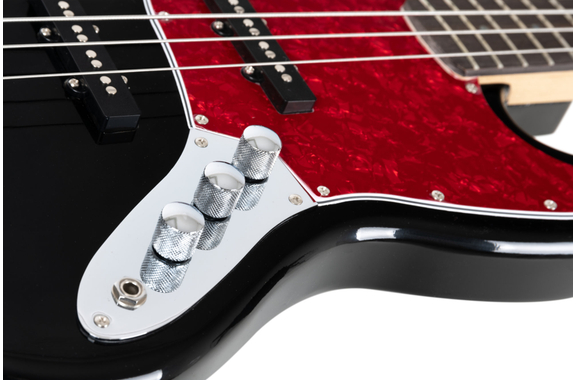 Rocktile Pro JB-30BK 70's Deluxe E-Bass Zwart Set incl. Lichtgewicht Koffer image 7