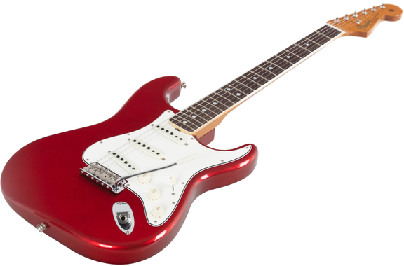 Fender Édition Limitée Roasted '65 Strat DLX Closet Classic Aged Candy Apple Red image 7