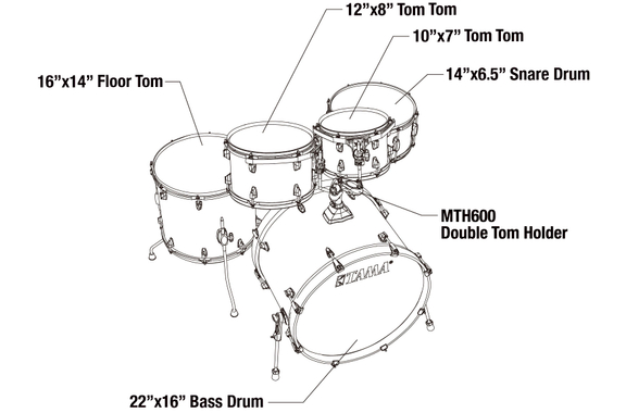 Tama CL52KR-TPB Superstar Classic Drumkit Transparent Black Burst image 7